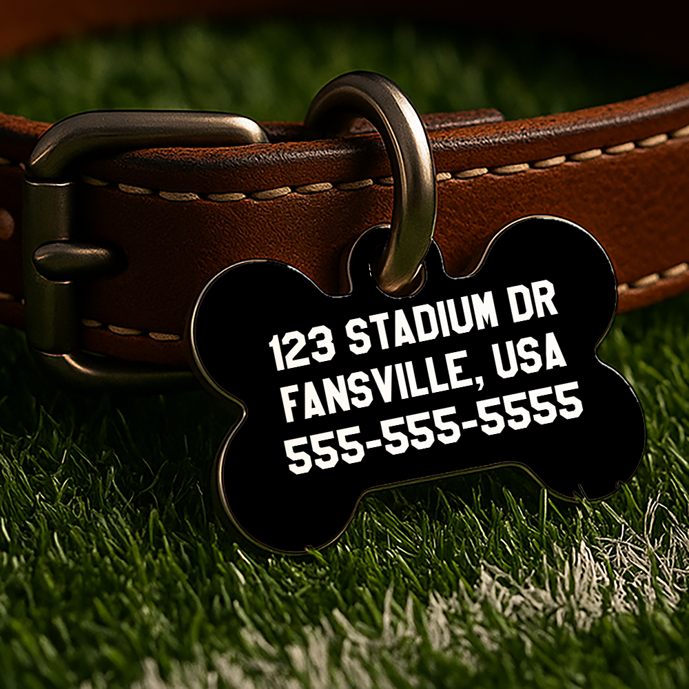 Arizona Game Day Tag – Black Gridiron Edition