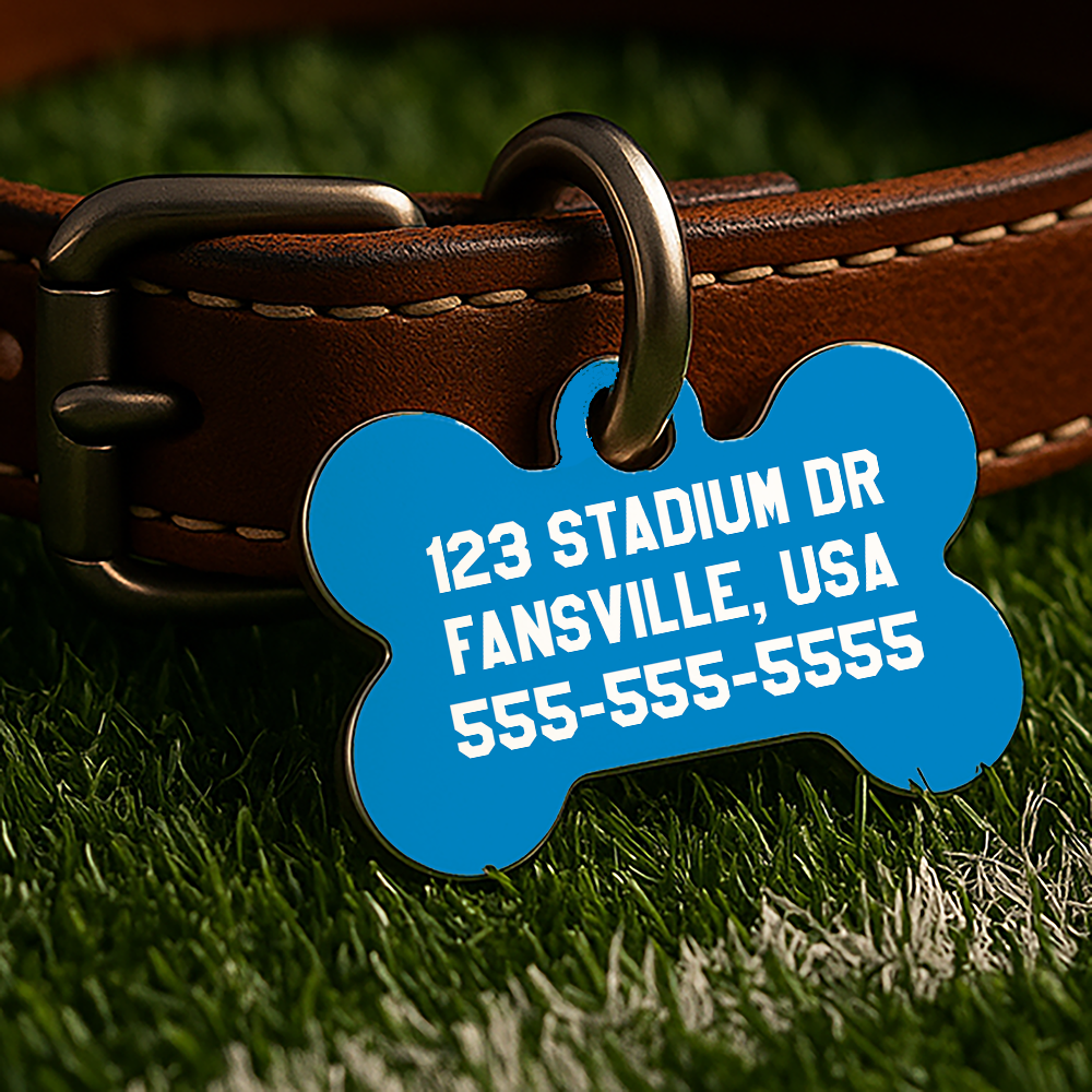 Carolina Game Day Tag – Blue Gridiron Edition