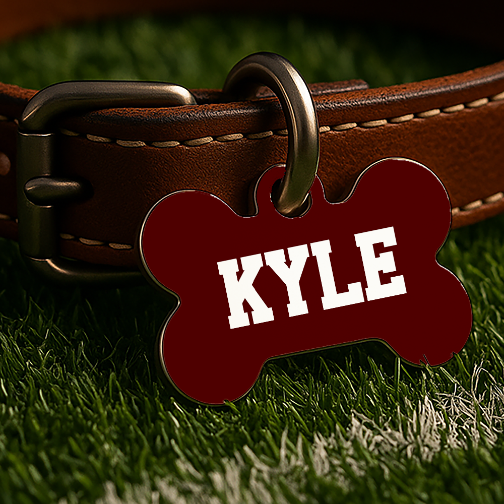 College Station Game Day Tag - Red Campus