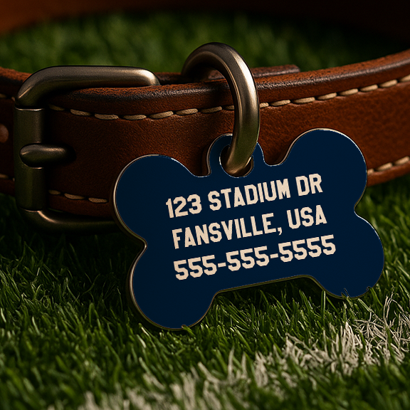 Dallas Game Day Tag – Silver & Navy Edition