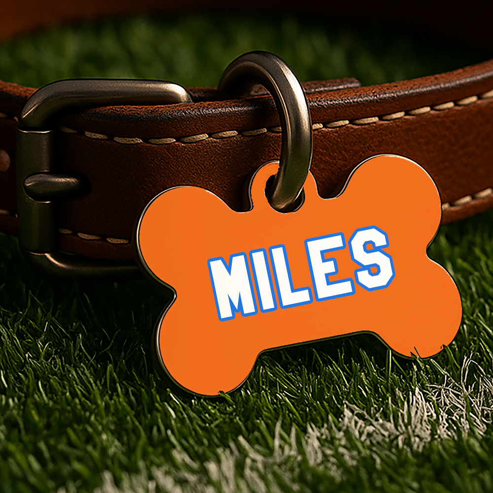 Denver Game Day Tag – Orange Throwback Gridiron Edition