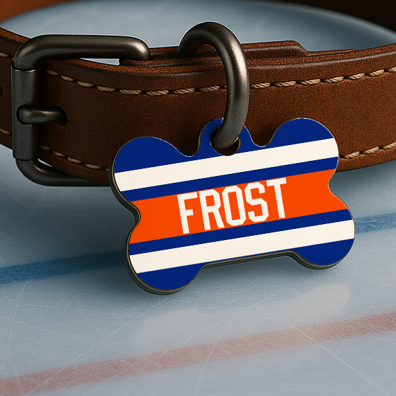 Edmonton Game Day Tag – Blue & Orange Edition