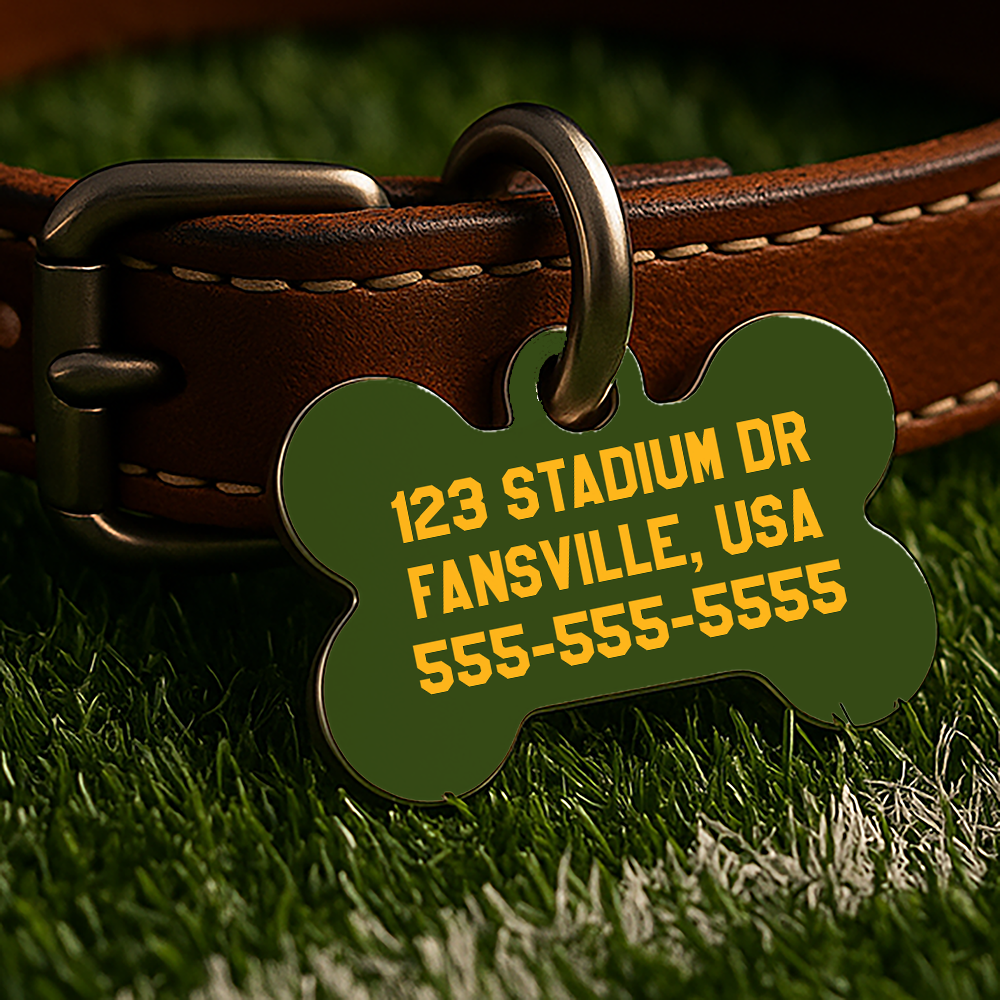 Green Bay Game Day Tag – Throwback Green Gridiron Edition