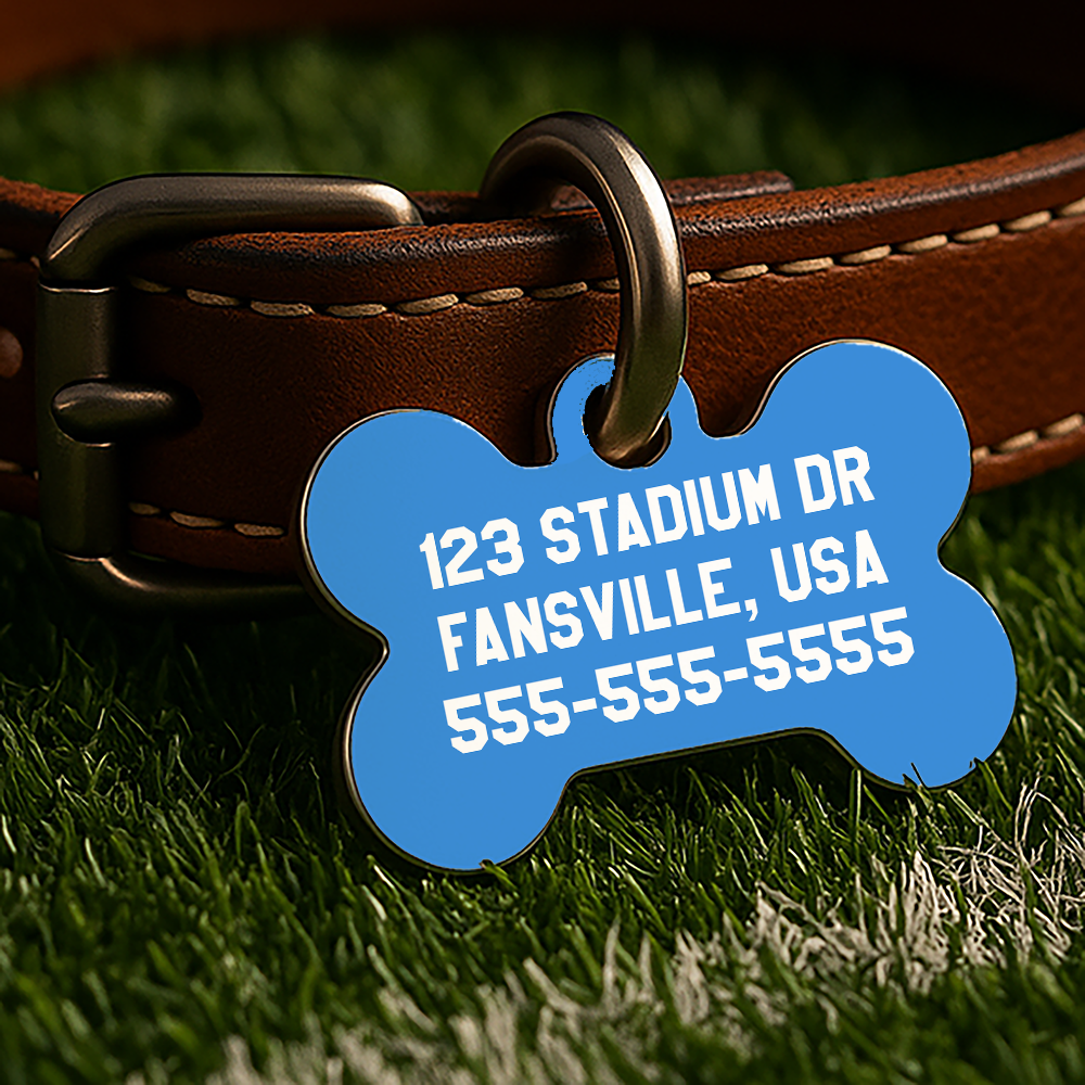 Houston Game Day Tag – Throwback Blue Gridiron Edition