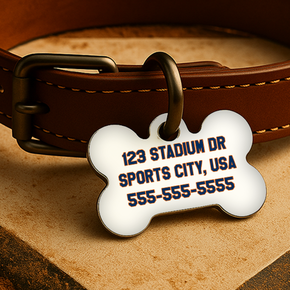 Houston Game Day Tag – Blue & Orange Edition