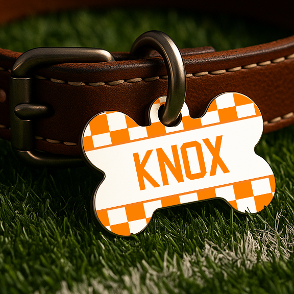 Knoxville Game Day Tag – Checkboard Edition