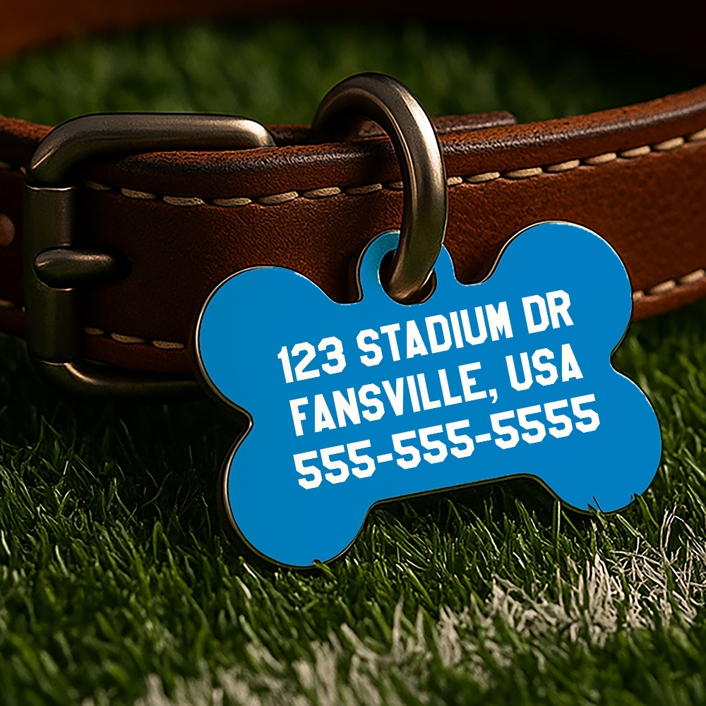 Los Angeles Game Day Tag – Powder Blue Gridiron Edition
