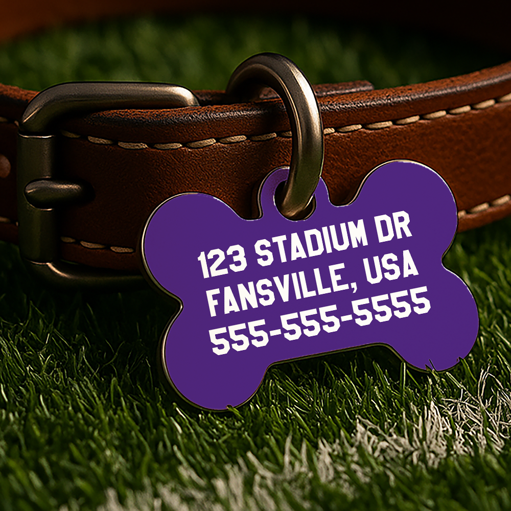 Minneapolis Game Day Tag – Purple Gridiron Edition