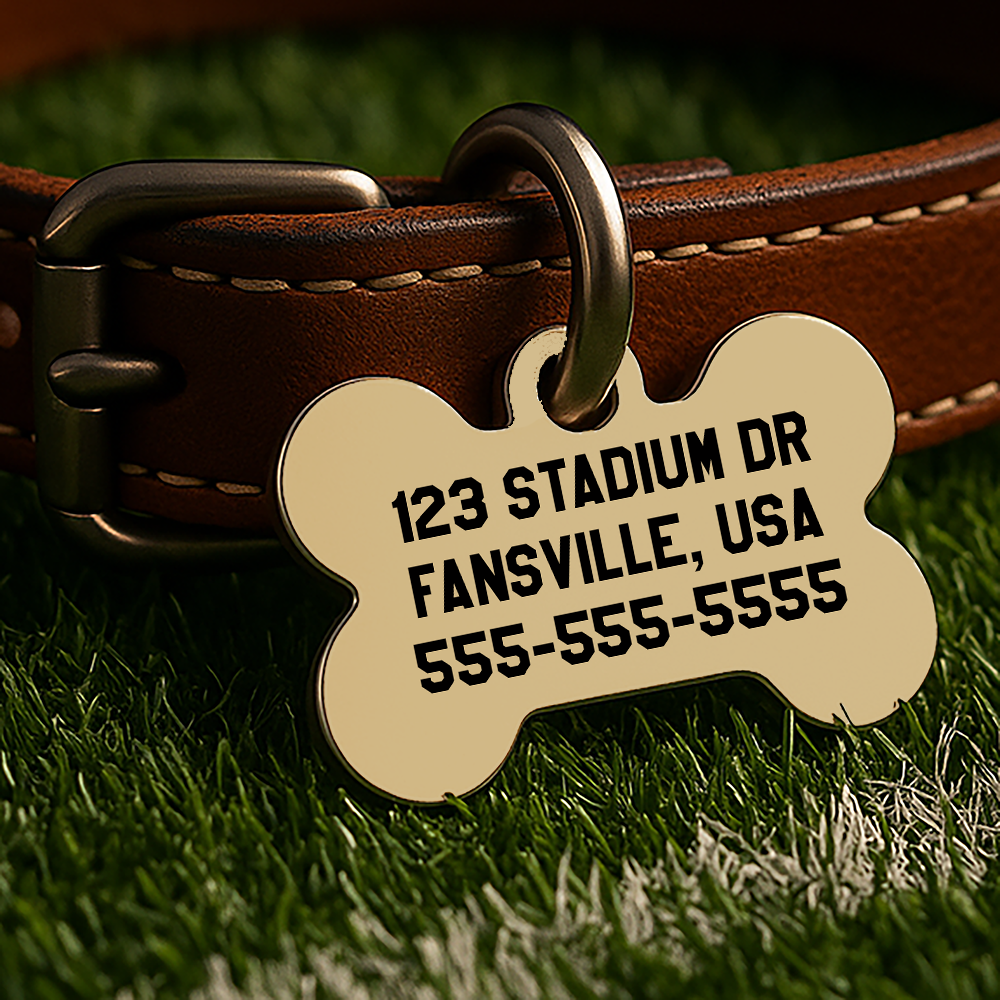 New Orleans Game Day Tag - Black Gridiron