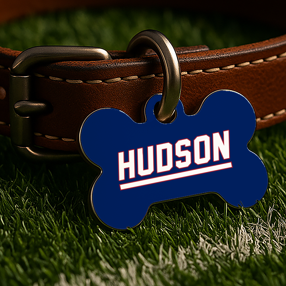 New York Game Day Tag – Blue Gridiron Edition