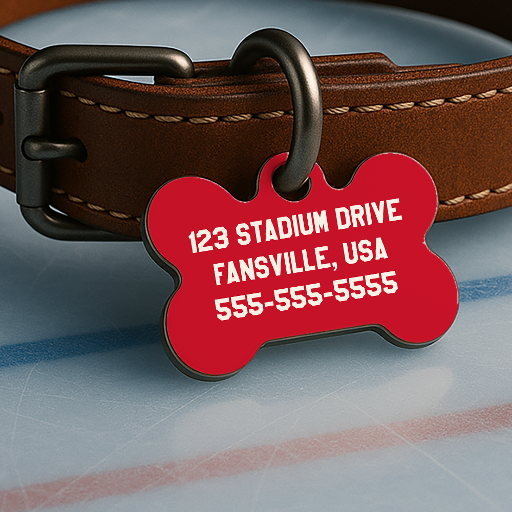 New York Game Day Tag - Ice Time Blue & Red