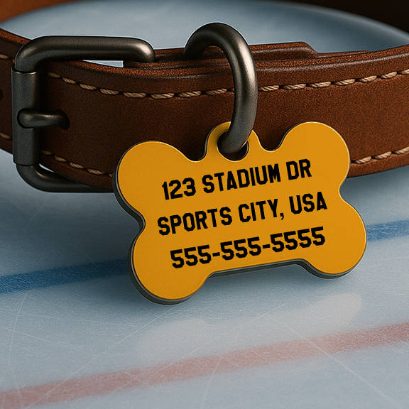 Pittsburgh Game Day Tag – Black & Gold Rink Edition