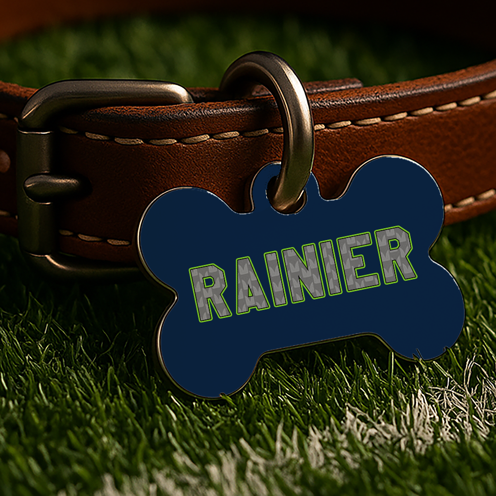 Seattle Game Day Tag – Blue Gridiron Edition