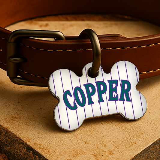 Arizona Game Day Tag – Purple Pinstripe Throwback Edition