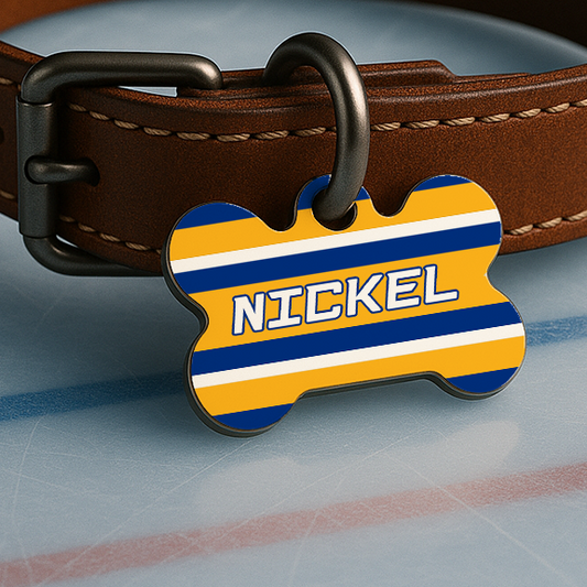 Buffalo Game Day Tag - Ice Time Blue & Gold
