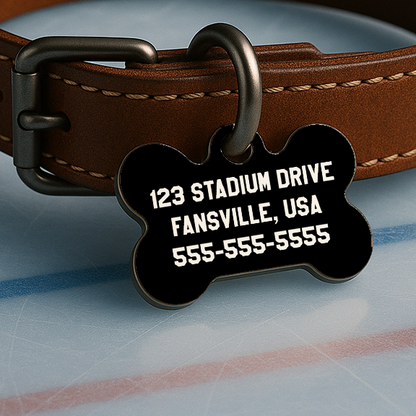 Carolina Game Day Tag - Ice Time Black & Red
