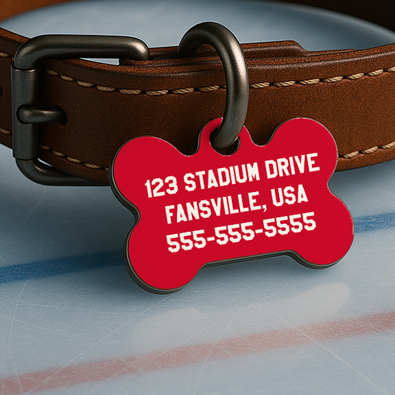 Chicago Game Day Tag - Ice Time Black & Red