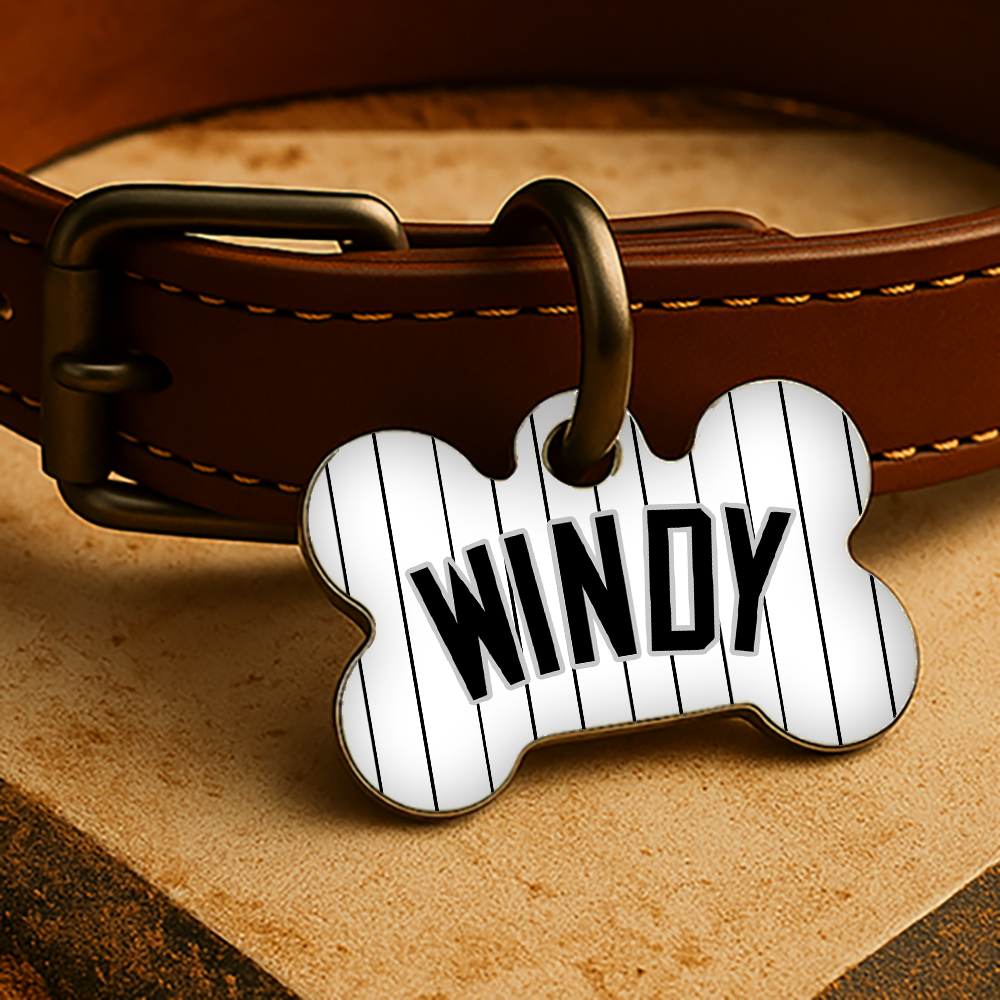 Chicago Game Day Tag - South Side Pinstripe Diamond