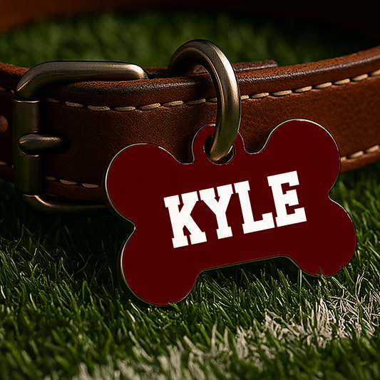 College Station Game Day Tag - Red Campus