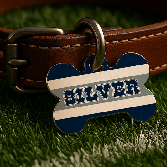 Dallas Game Day Tag – Silver & Navy Edition