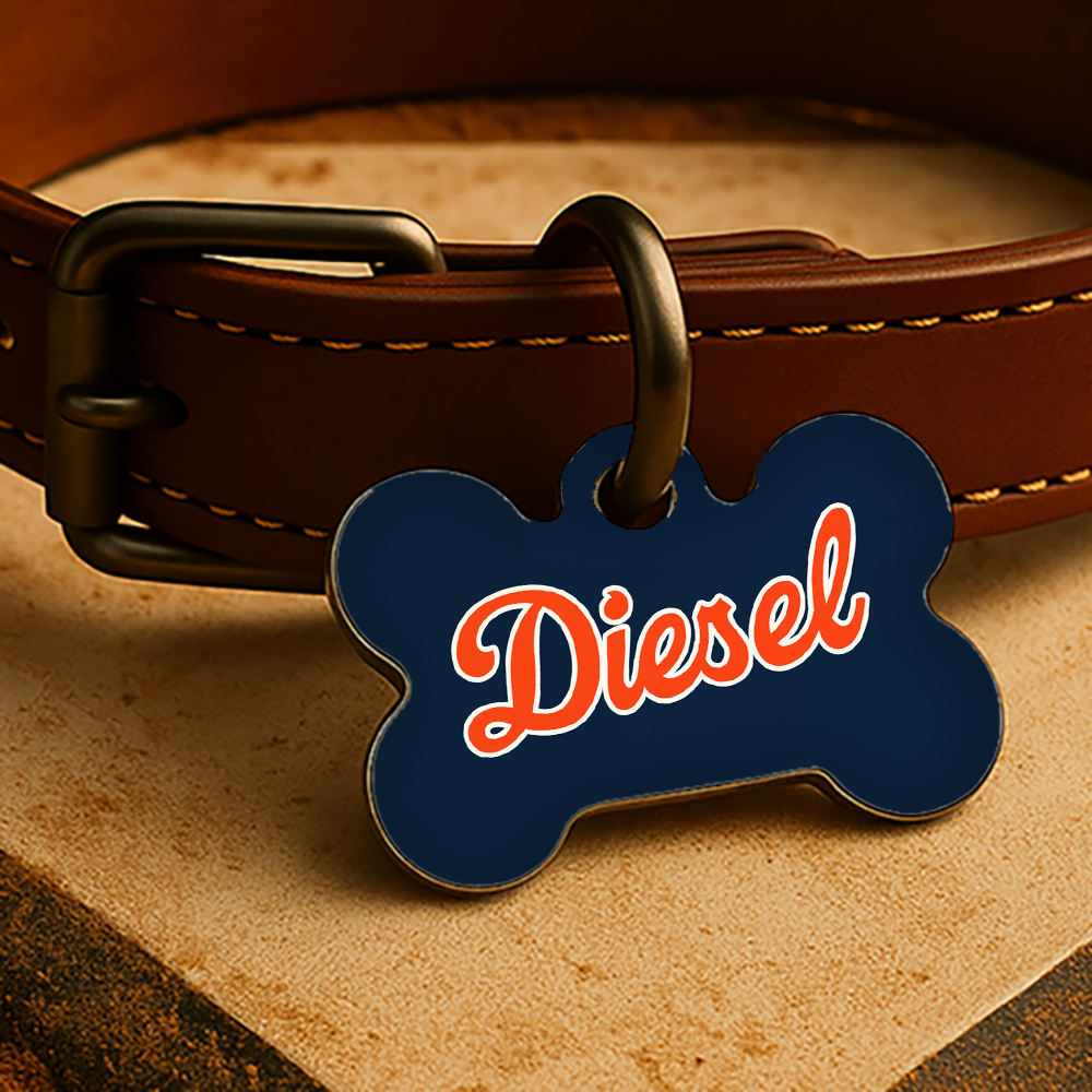 Detroit Game Day Tag - Blue Diamond