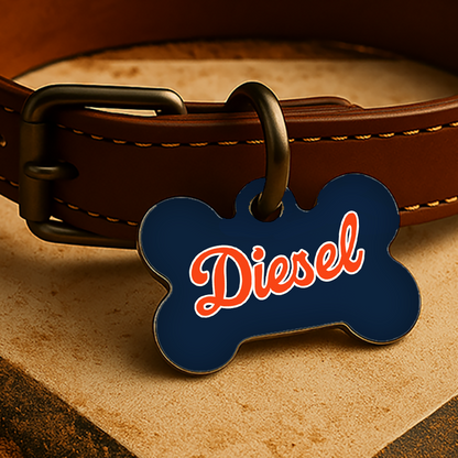 Detroit Game Day Tag - Blue Diamond