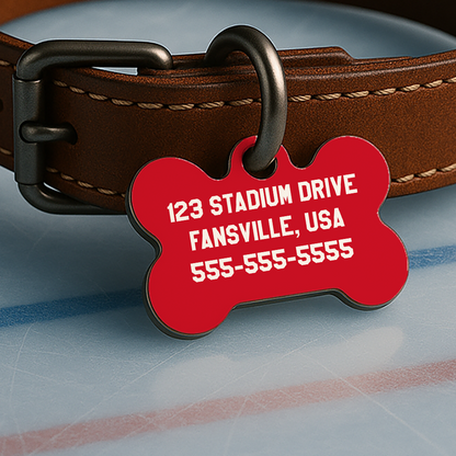 Detroit Game Day Tag - Ice Time Red & White