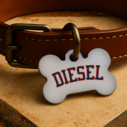 Detroit Game Day Tag - Gray Throwback Diamond