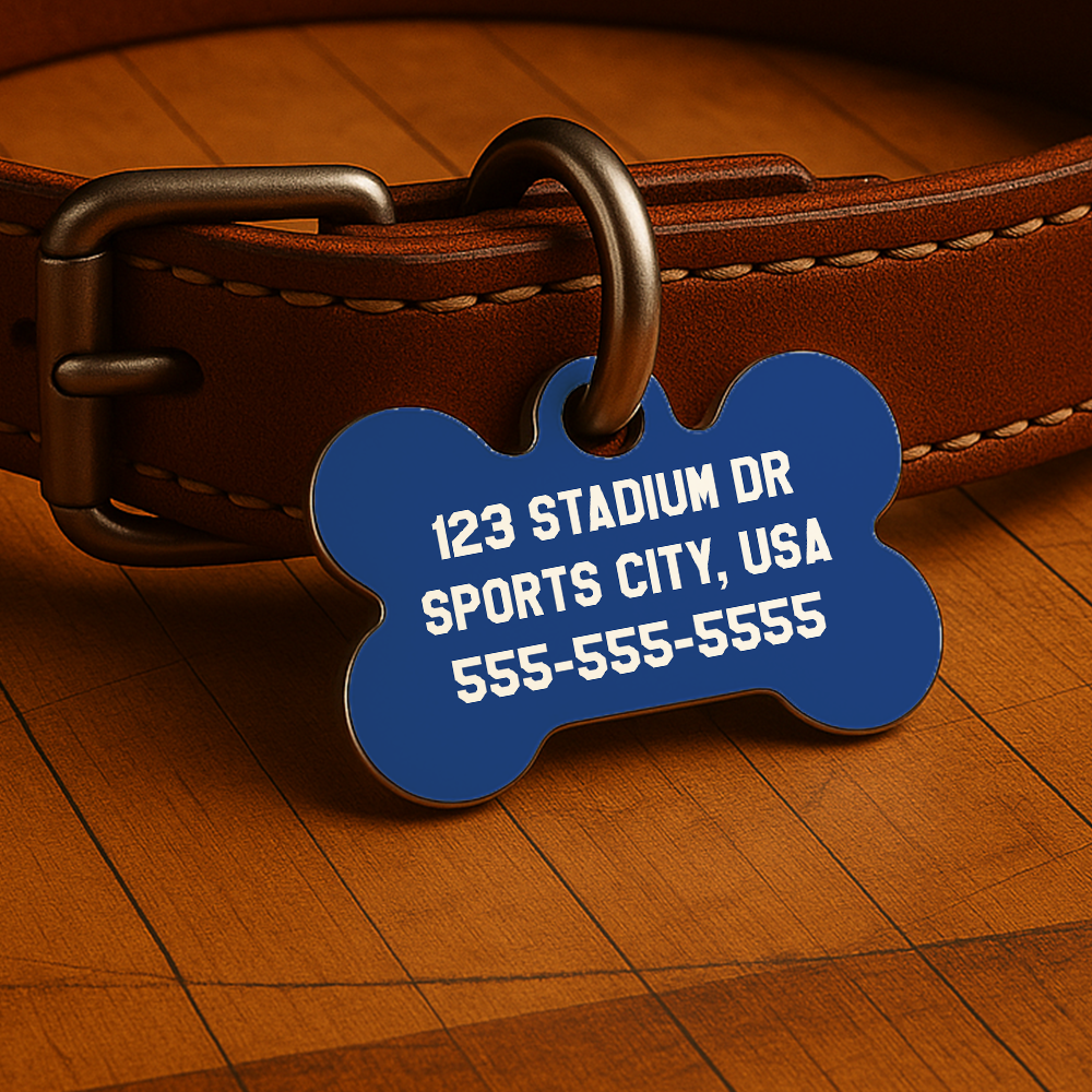 Detroit Game Day Tag - Blue Courtside