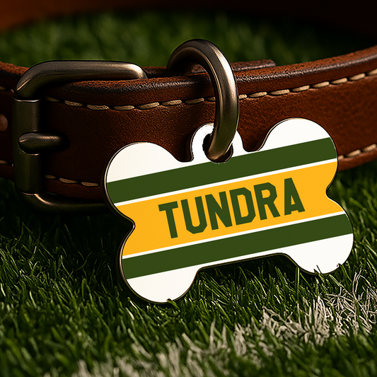 Green Bay Game Day Tag – White Gridiron Edition