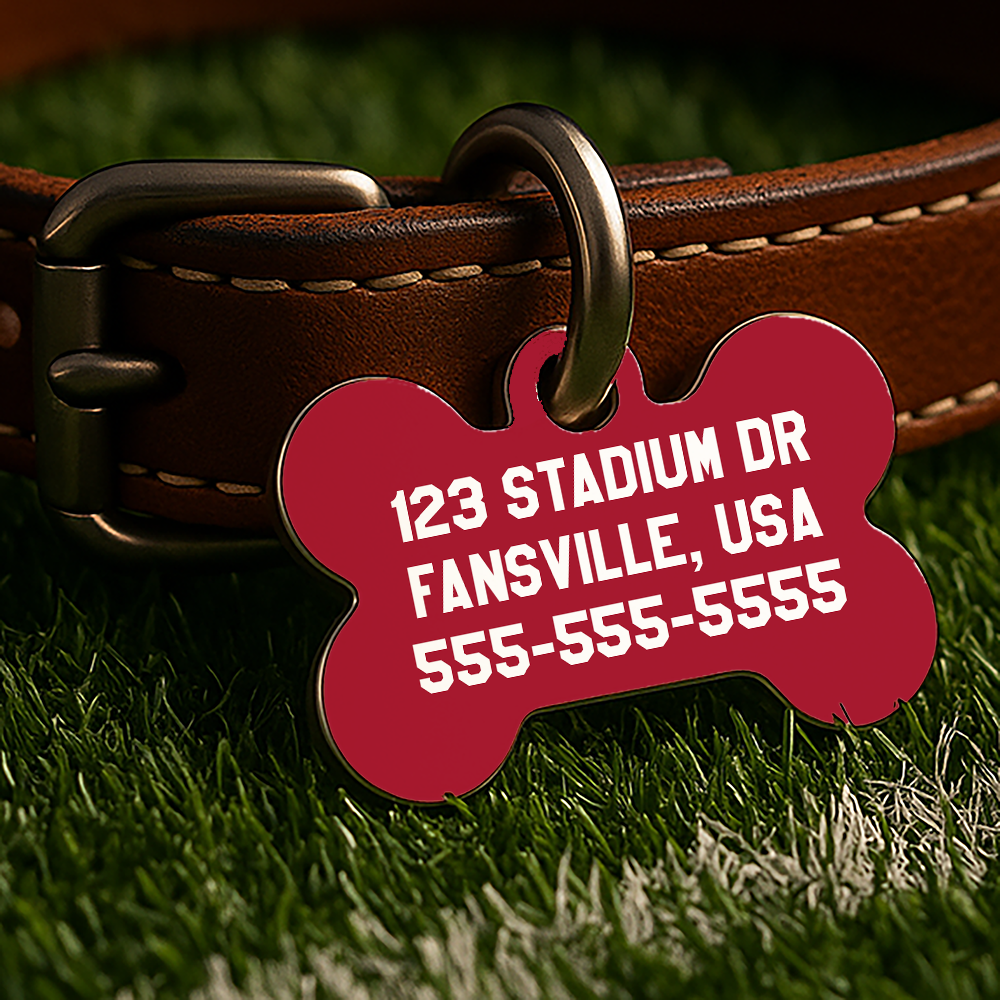 Houston Game Day Tag – Blue Gridiron Edition