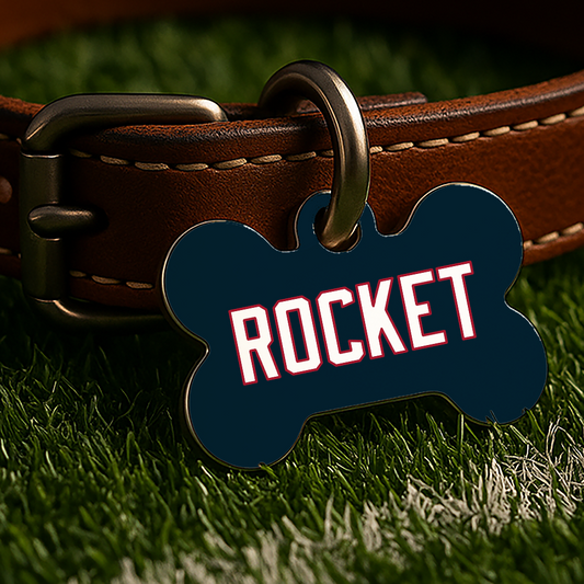 Houston Game Day Tag – Blue Gridiron Edition