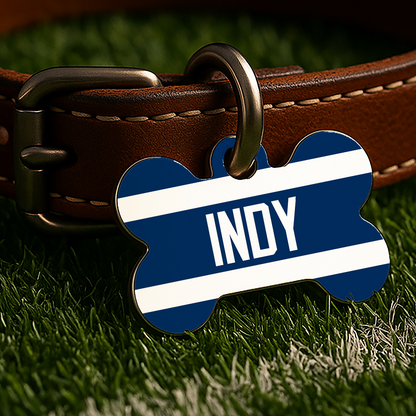 Indianapolis Game Day Tag – Blue Gridiron Edition