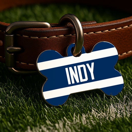 Indianapolis Game Day Tag – Blue Gridiron Edition