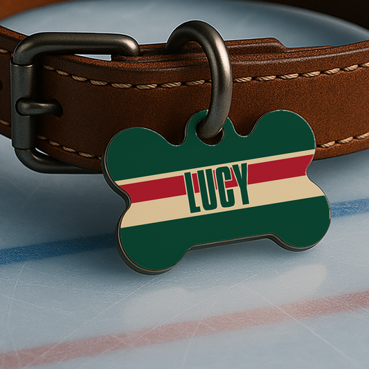 Minnesota Game Day Tag - Ice Time Green & Red