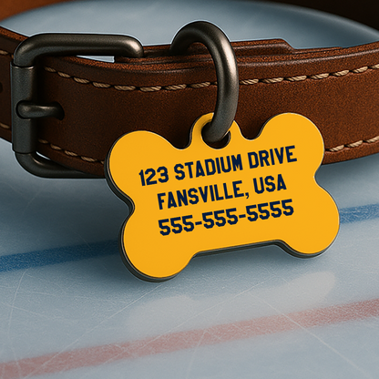 Nashville Game Day Tag - Ice Time Blue & Gold