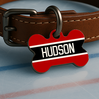 New Jersey Game Day Tag - Ice Time Black & Red