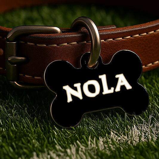 New Orleans Game Day Tag - Black Gridiron