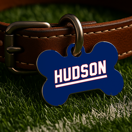 New York Game Day Tag – Blue Gridiron Edition