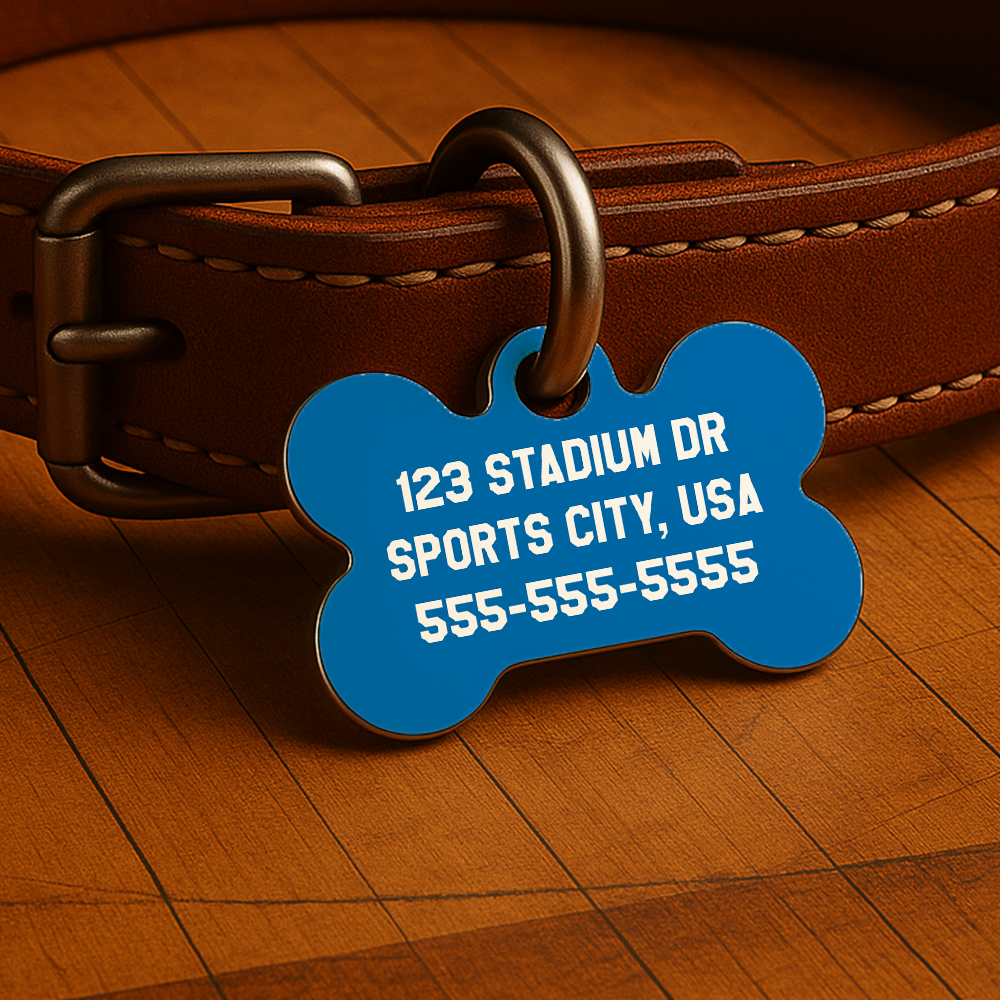 New York Game Day Tag - Blue Courtside