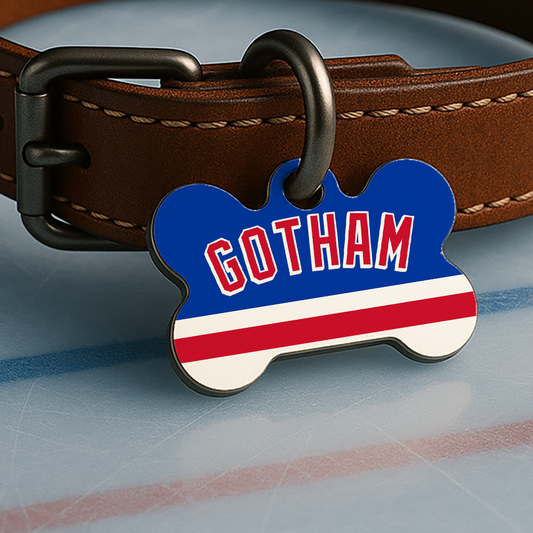 New York Game Day Tag - Ice Time Blue & Red