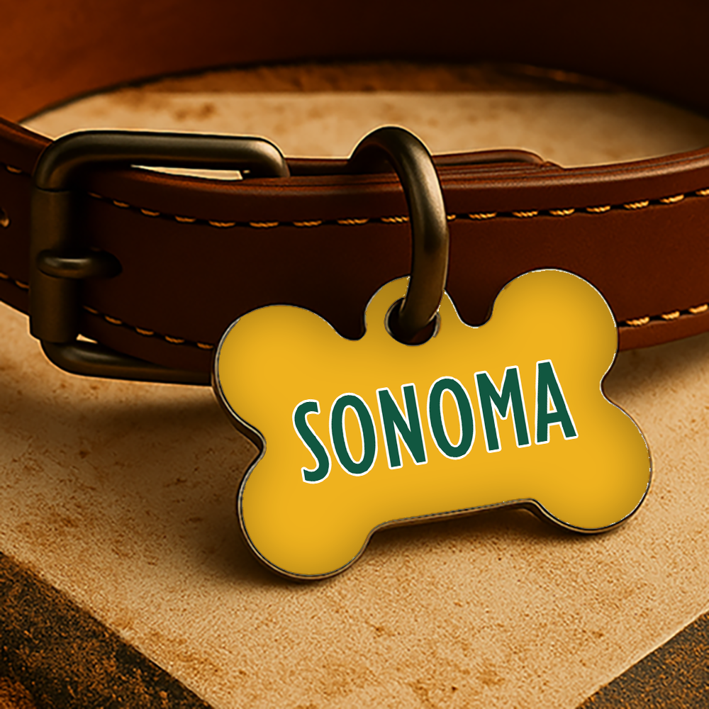 Oakland Game Day Tag - Yellow Diamond