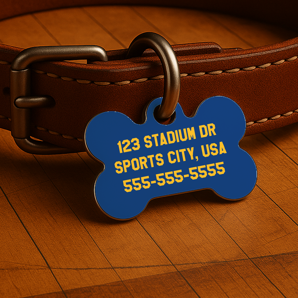 Bay Area Game Day Tag - Blue Courtside