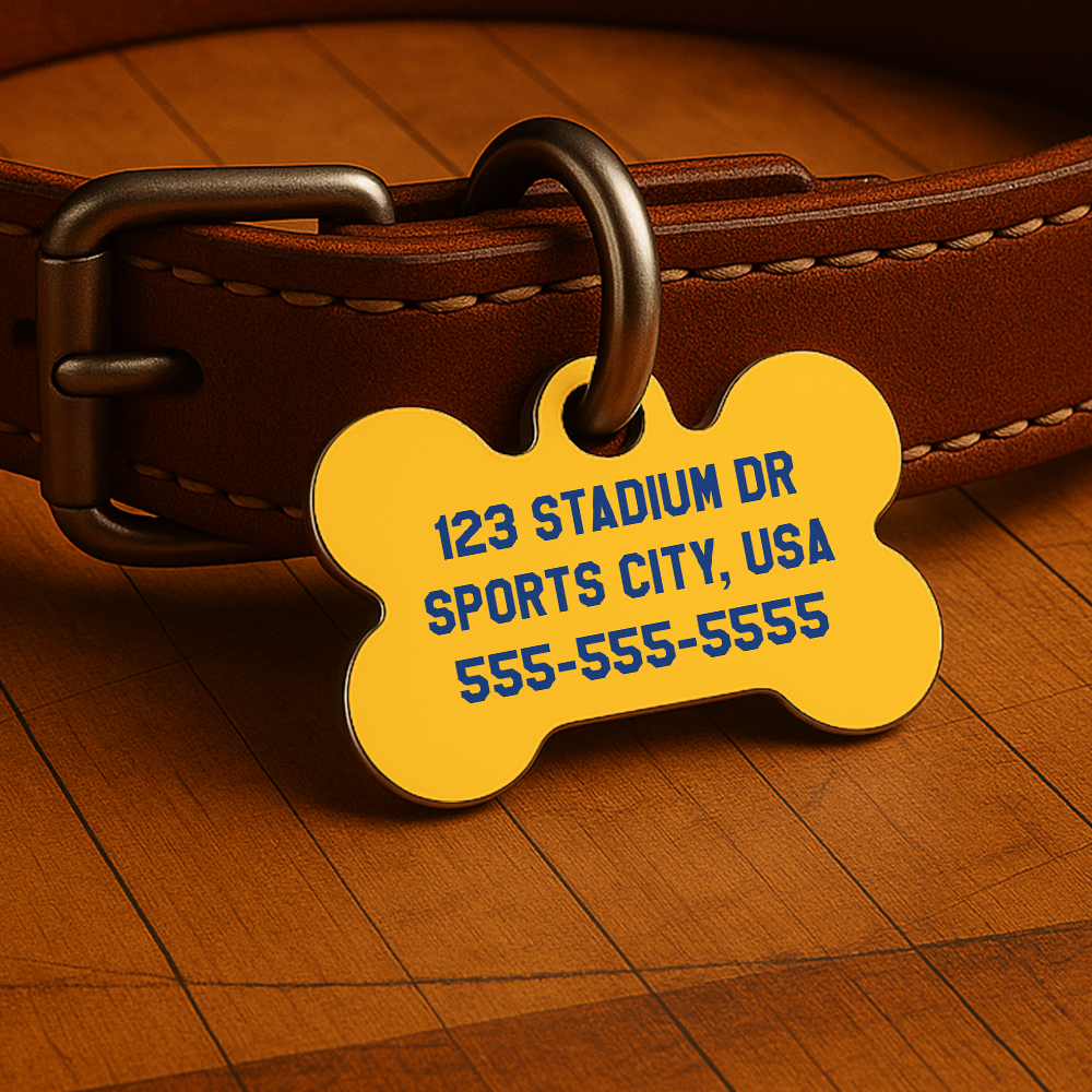 Bay Area Game Day Tag - Yellow Courtside