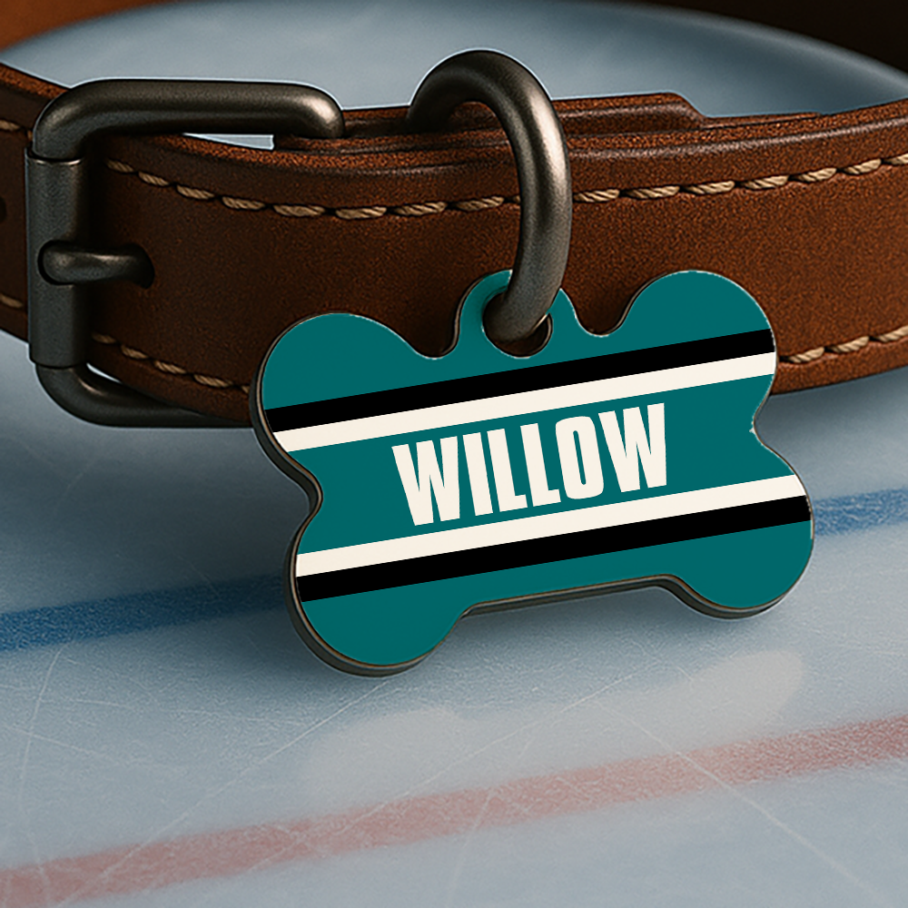 San Jose Game Day Tag - Ice Time Teal & Black