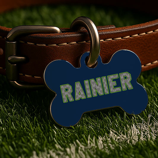 Seattle Game Day Tag – Blue Gridiron Edition