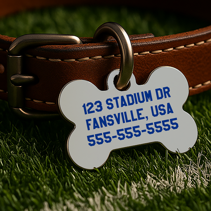 Seattle Game Day Tag – Throwback Blue Gridiron Edition
