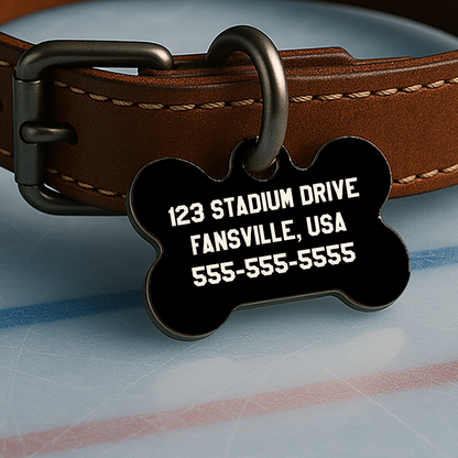Vegas Gameday Style, Ice Time Black & Gold Edition, Double Sided Dog Tag